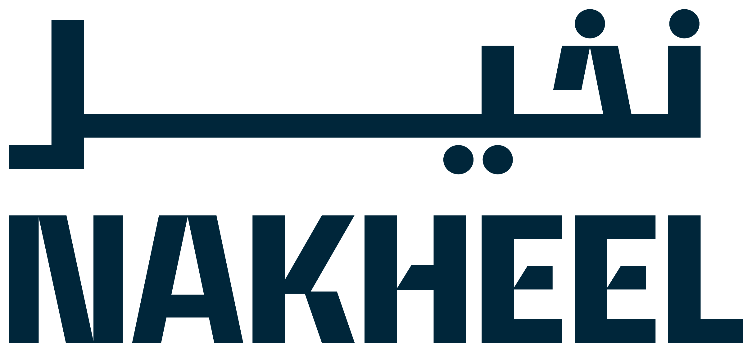 Nakheel Brandmark Bilingual RGB DeepNavy
